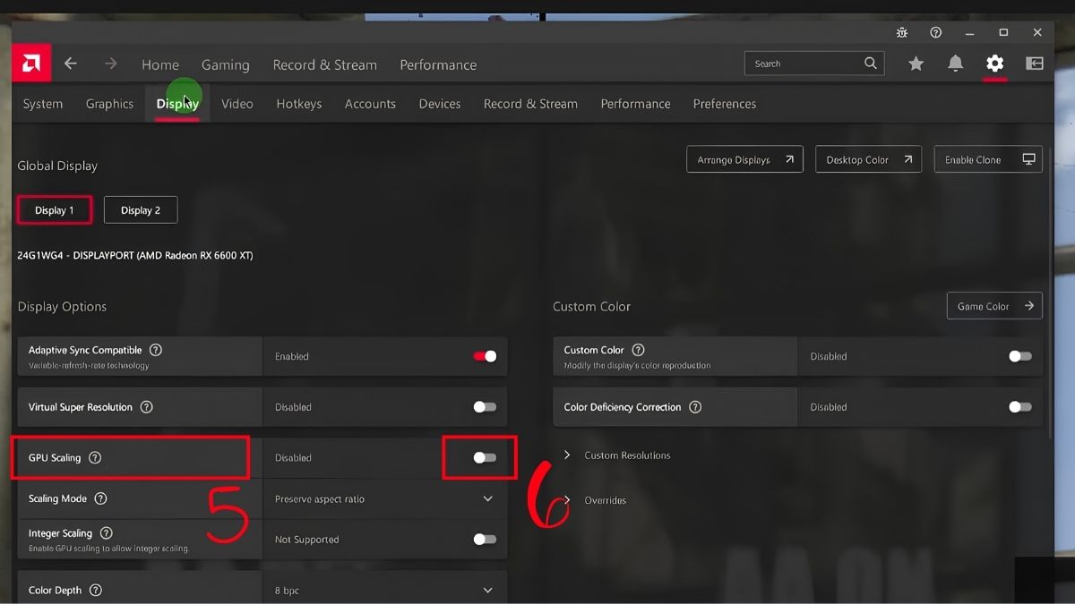Chuyển trạng thái từ Disabled sang Enabled