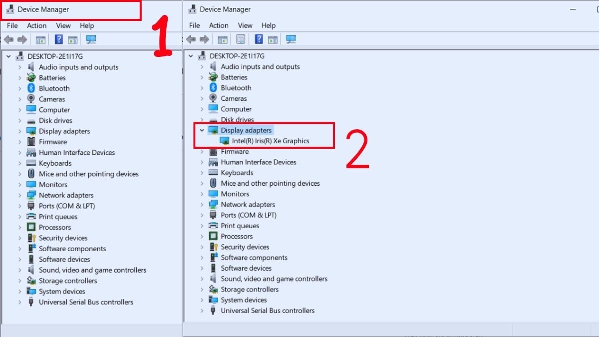 Cài đặt lại driver qua Device Manager