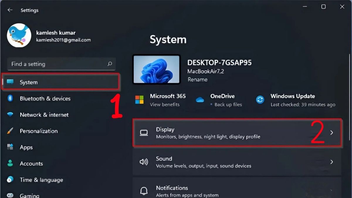 Khắc phục màn hình máy tính bị thu nhỏ Win 11