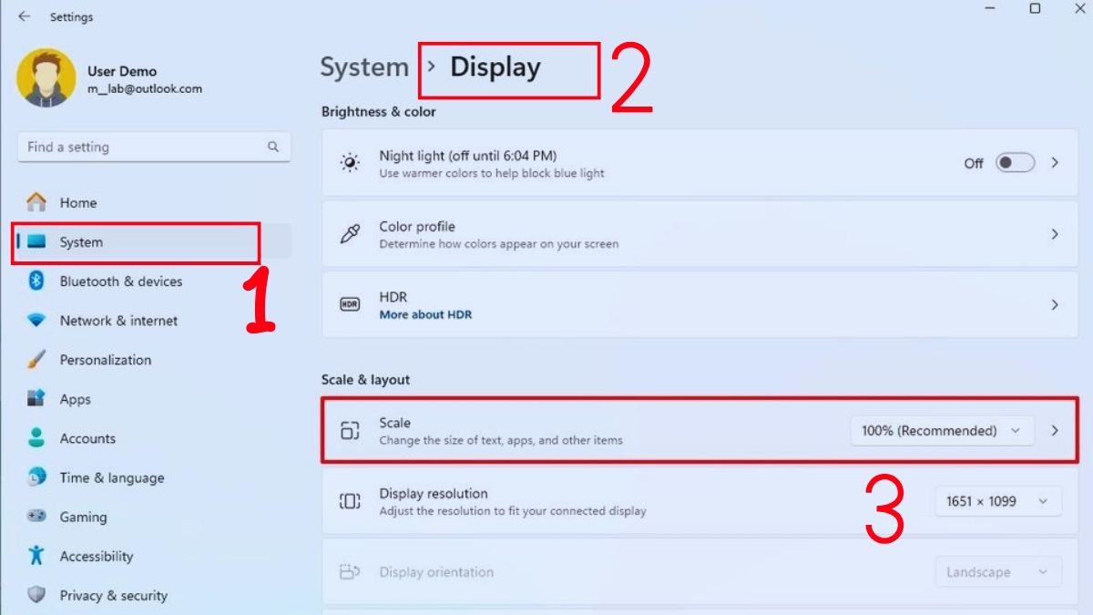Khắc phục lỗi scaling trên Windows 11