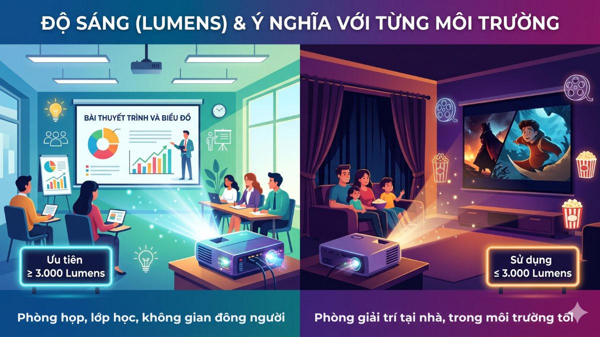 Các thông số của máy chiếu cần biết khi chọn mua