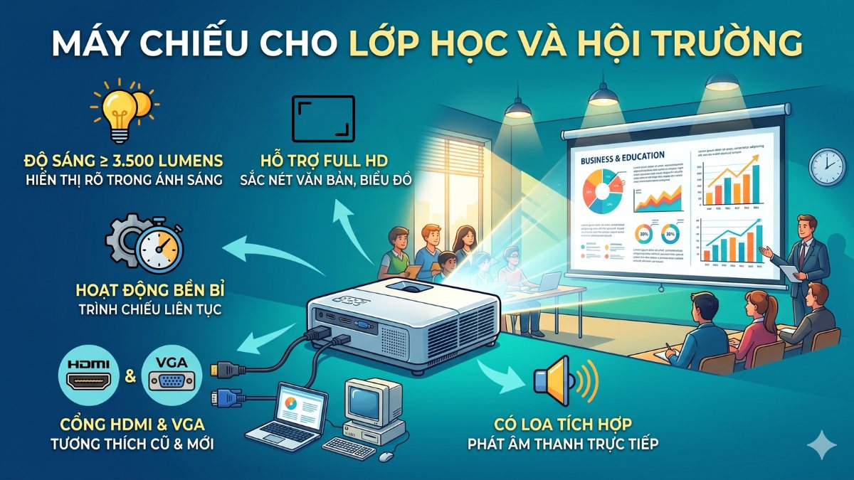 Gợi ý chọn máy chiếu phù hợp theo nhu cầu sử dụng