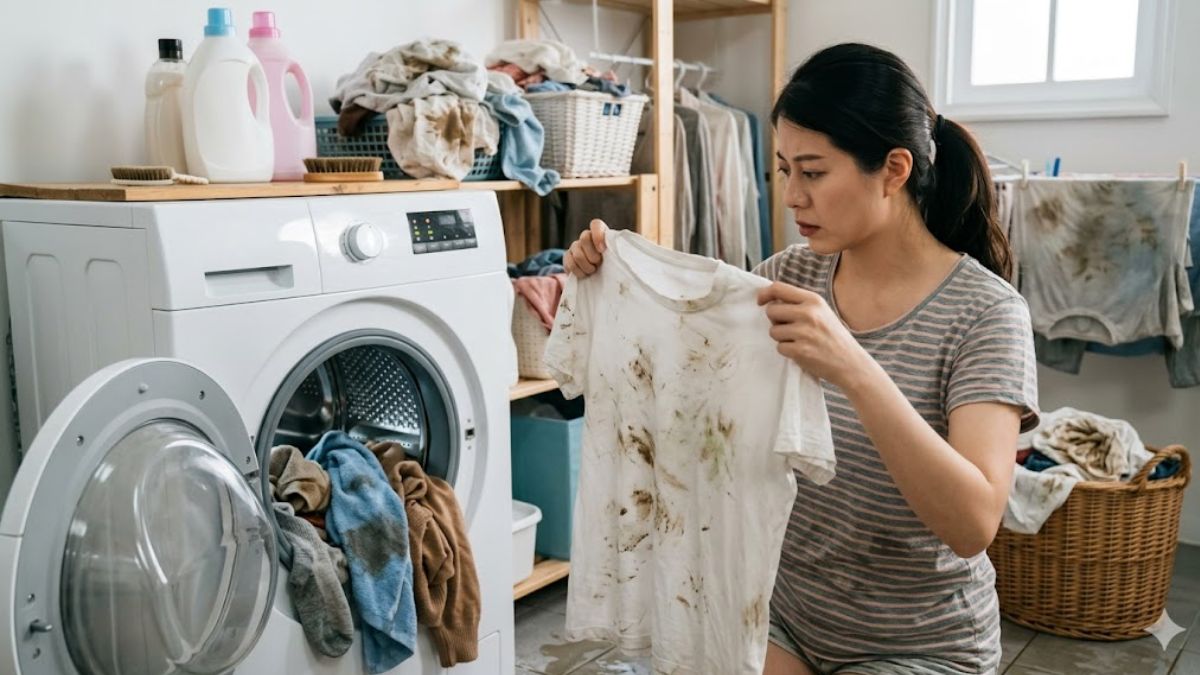 Giặt quần áo không sạch