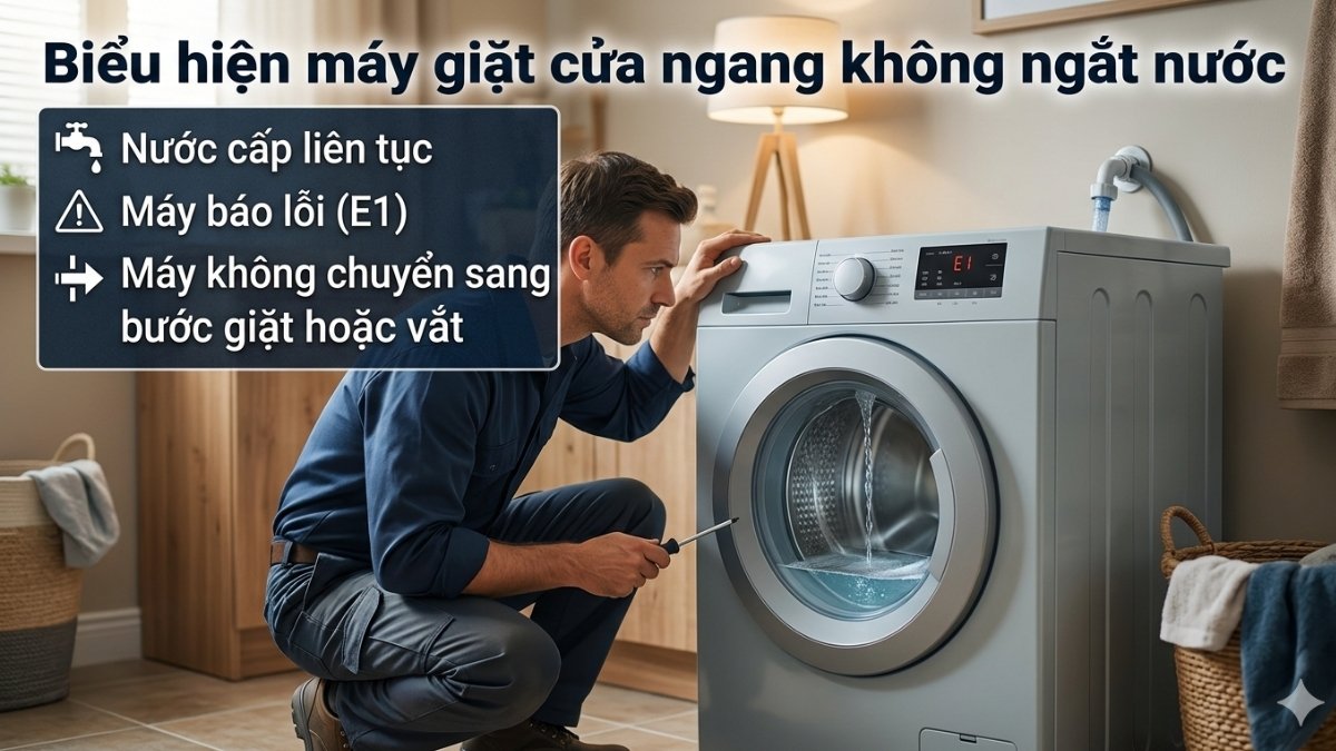 Lỗi máy giặt không dừng nước ở các dòng máy