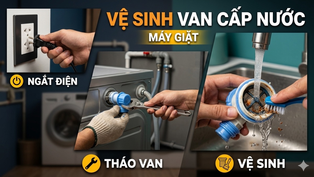 Cách khắc phục máy giặt không ngắt nước tại nhà