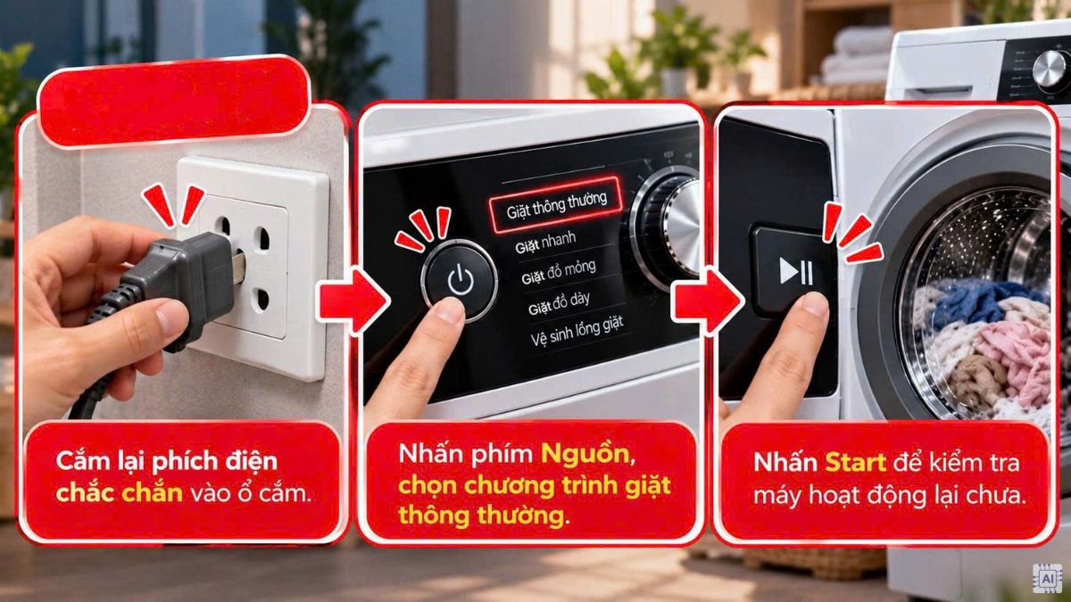 Khi nào cần reset máy giặt