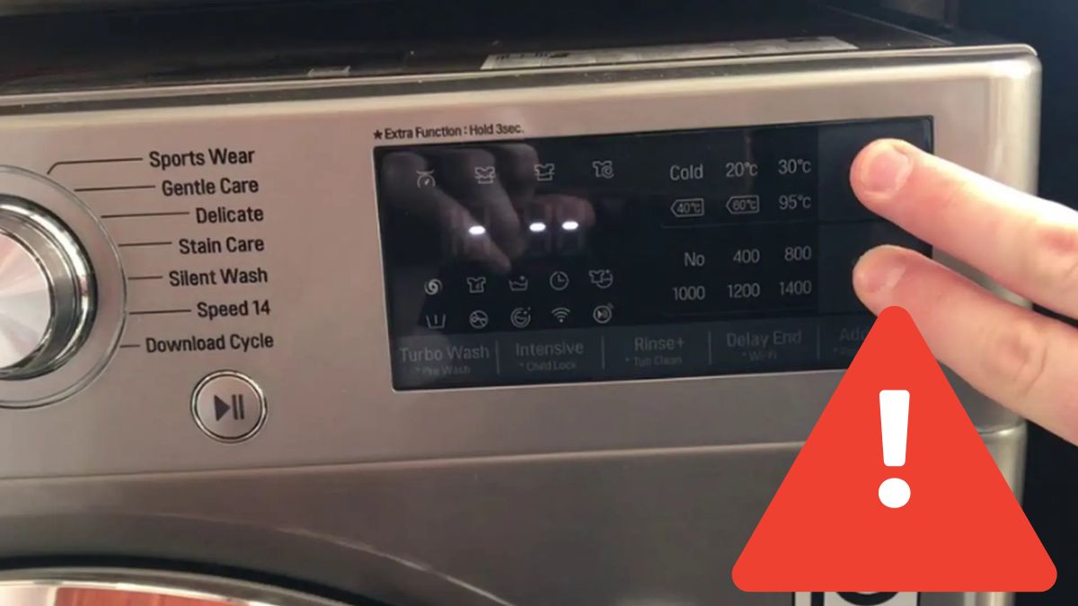 Tại sao máy giặt LG không chọn được chế độ giặt?