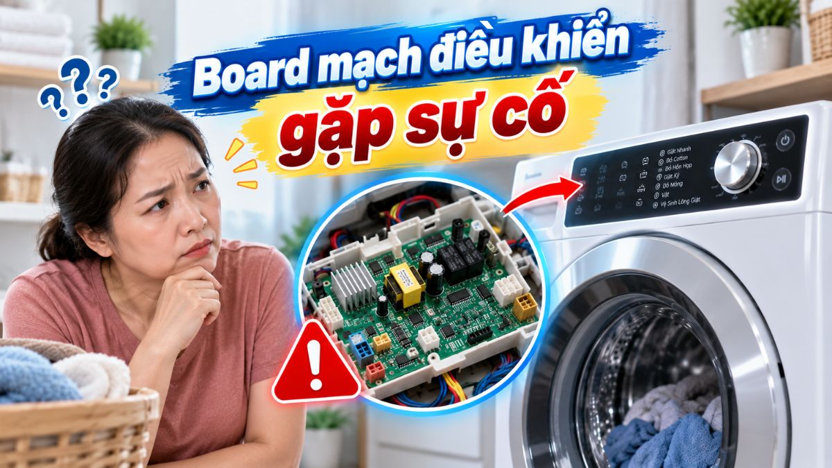 Nguyên nhân máy giặt vắt không dừng