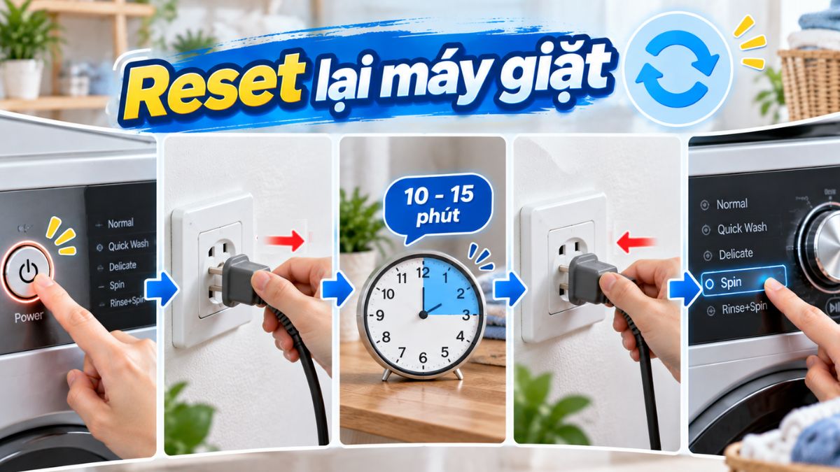 Cách khắc phục máy giặt vắt mãi không dừng