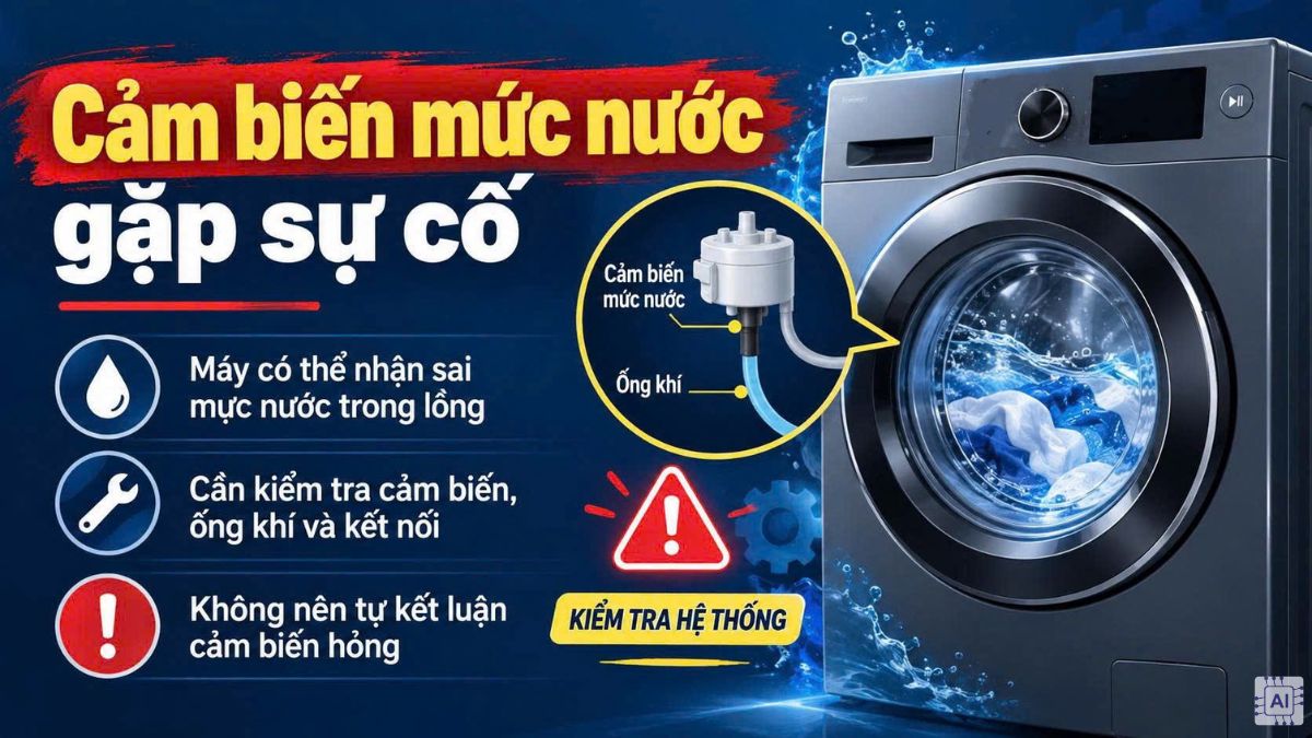 Cảm biến mức nước gặp sự cố