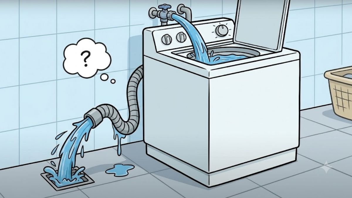 Hiện tượng máy giặt vừa cấp nước vừa xả 