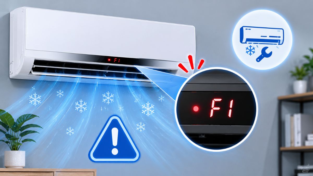 Mã lỗi F1 trên máy lạnh Aqua là gì?