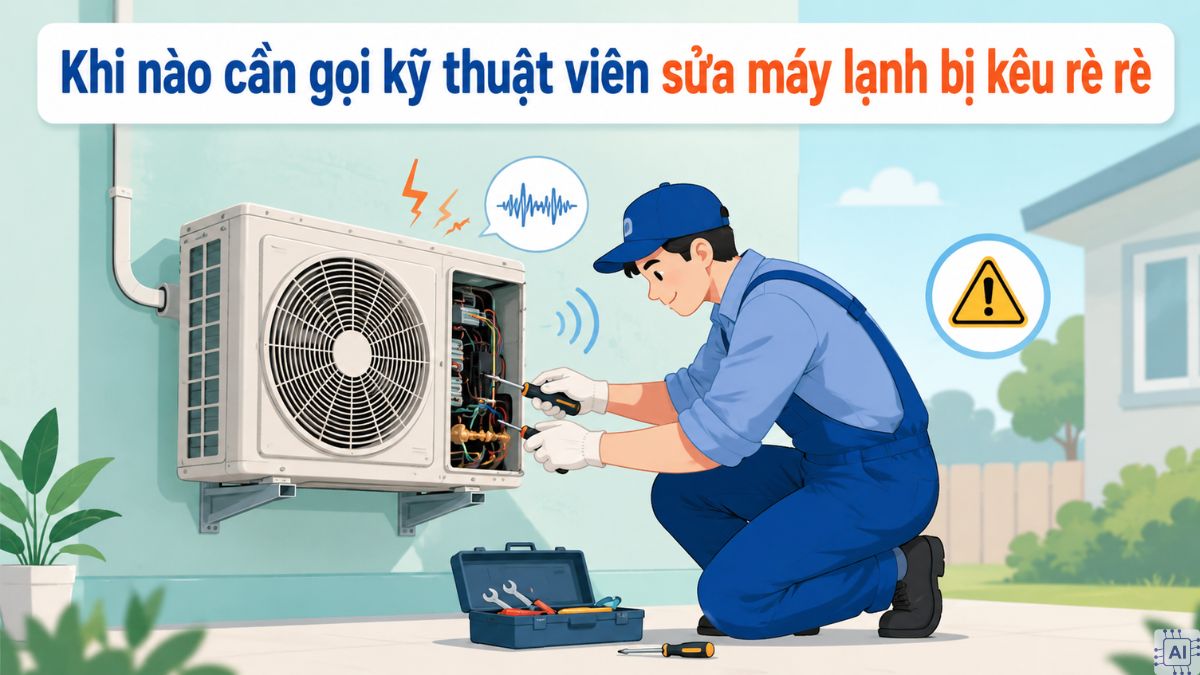 Khi nào cần gọi kỹ thuật viên sửa máy lạnh bị kêu rè rè?