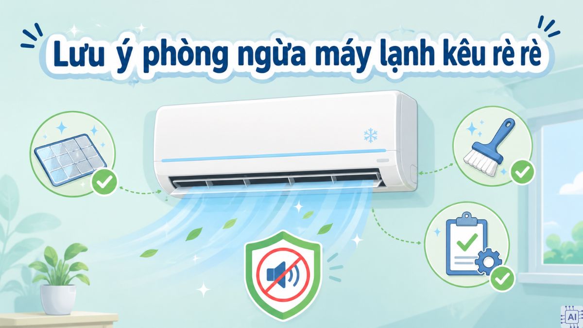 Lưu ý phòng ngừa máy lạnh kêu rè rè