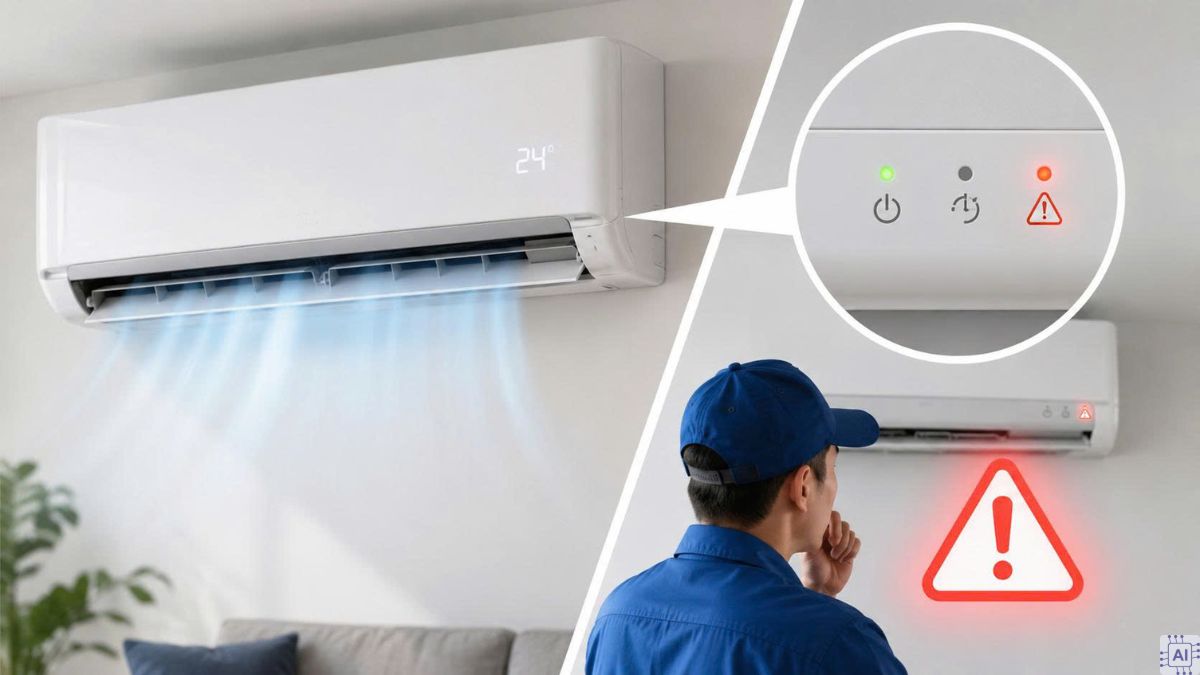 Máy lạnh chớp đèn vàng liên tục báo hiệu điều gì?