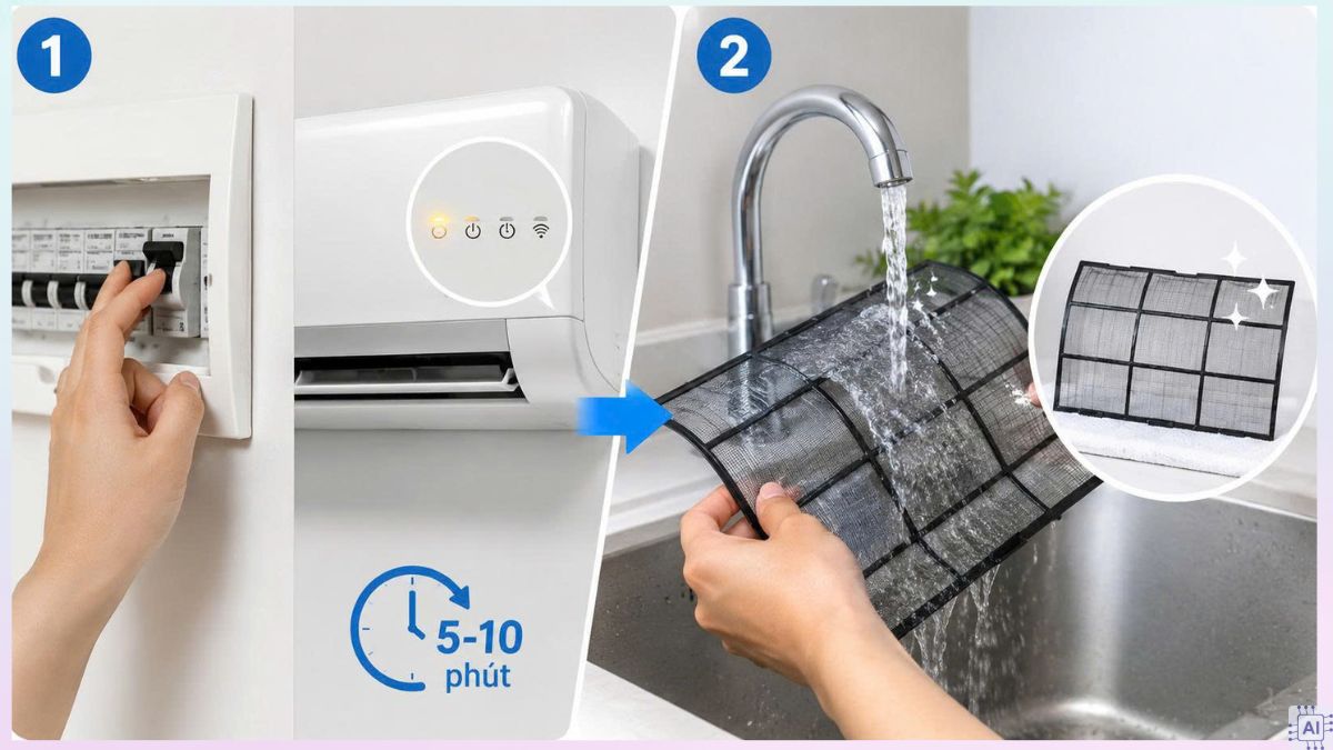 Cách xử lý điều hòa nháy đèn vàng tại nhà