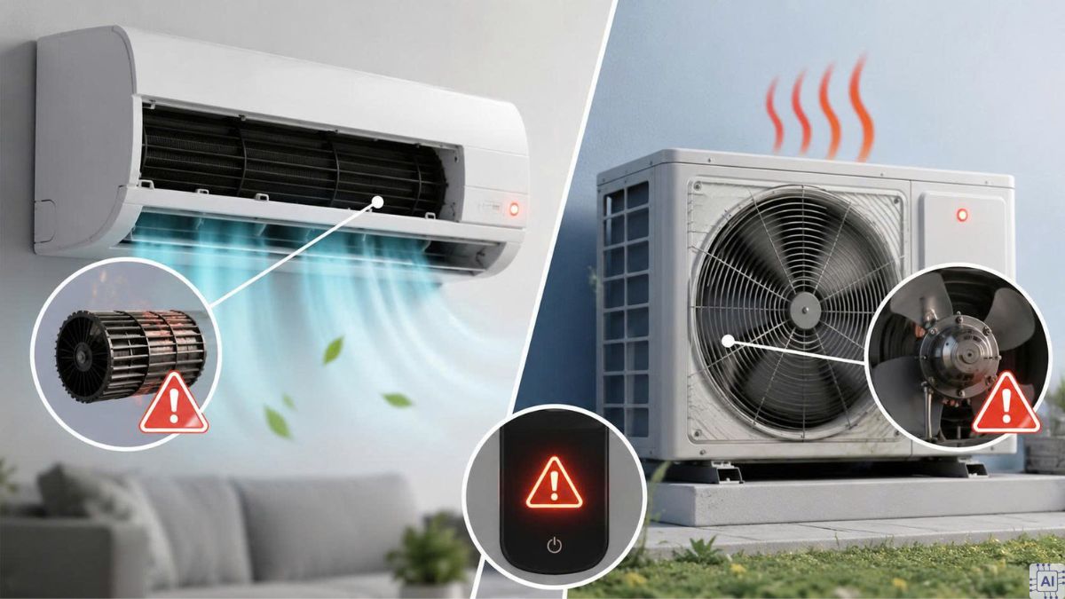 Quạt dàn lạnh hoặc dàn nóng hoạt động bất thường