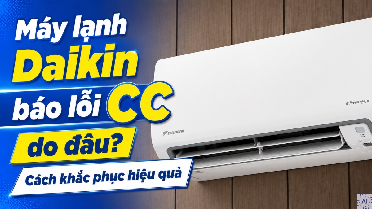 Máy lạnh Daikin báo lỗi CC do đâu? Cách khắc phục hiệu quả