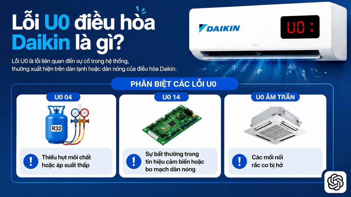 Lỗi U0 điều hòa Daikin
