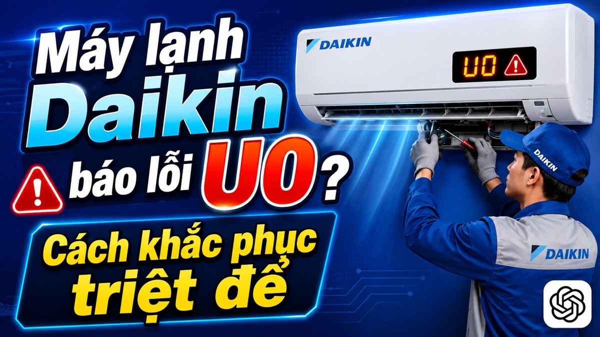 Máy lạnh Daikin báo lỗi U0? Cách khắc phục triệt để