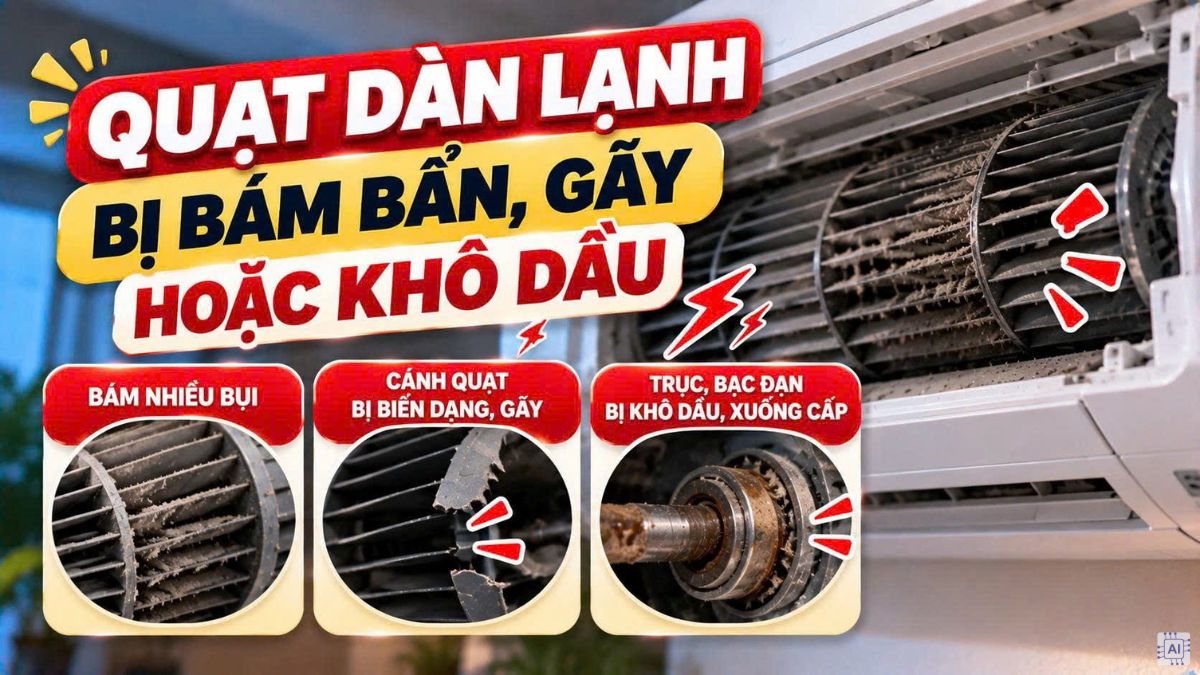 Nguyên nhân máy lạnh kêu cạch cạch