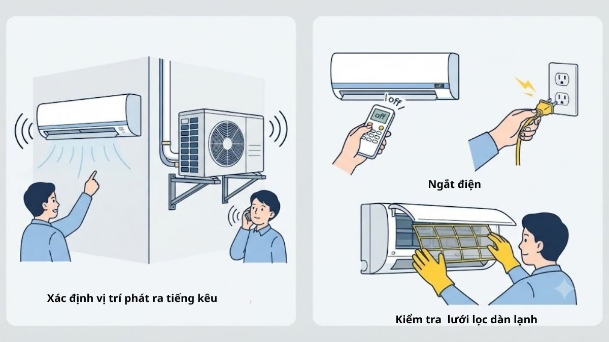 Cách khắc phục máy lạnh kêu tạch tạch, cụp cụp, kẹt kẹt 