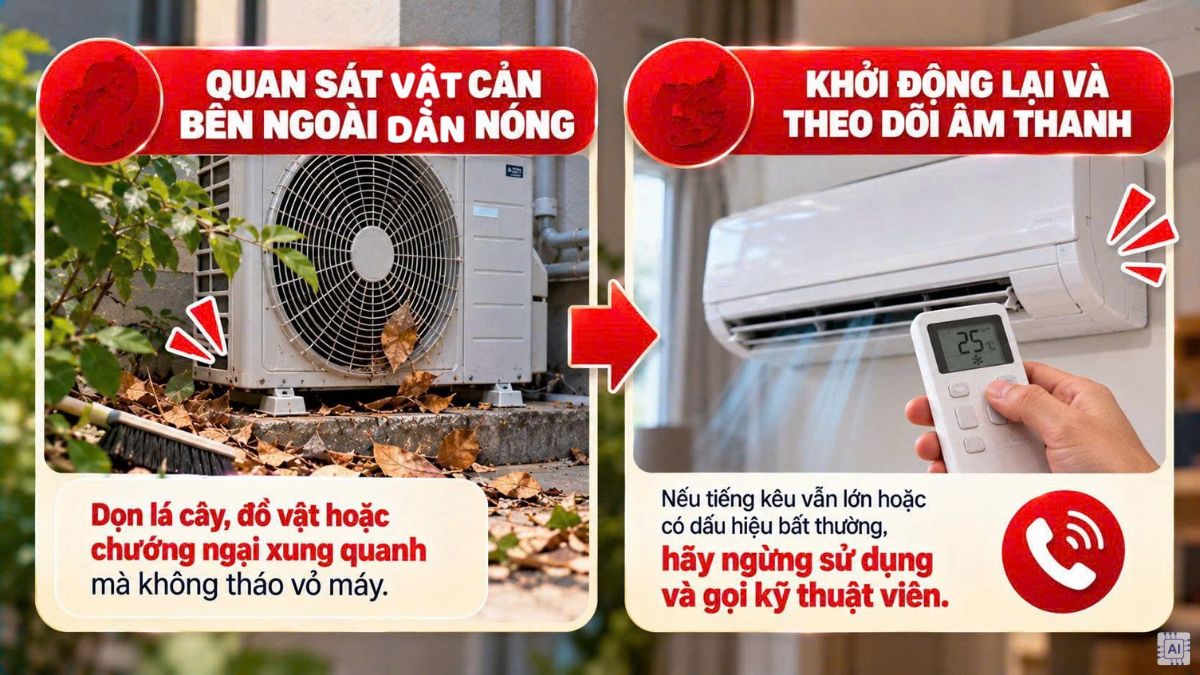 Cách khắc phục máy lạnh kêu tạch tạch