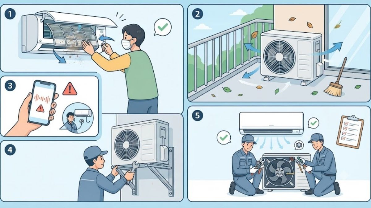 Cách phòng ngừa máy lạnh phát sinh tiếng kêu bất thường