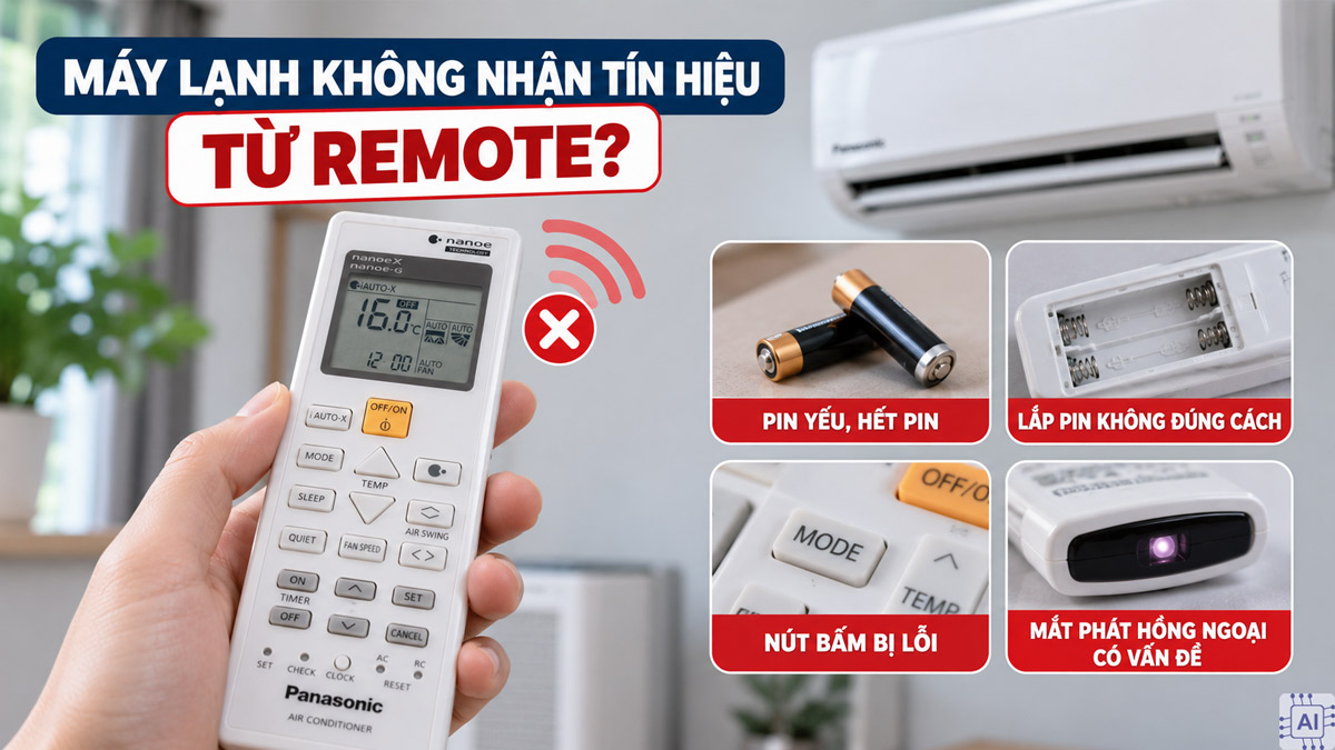Tại sao máy lạnh không nhận tín hiệu từ remote?