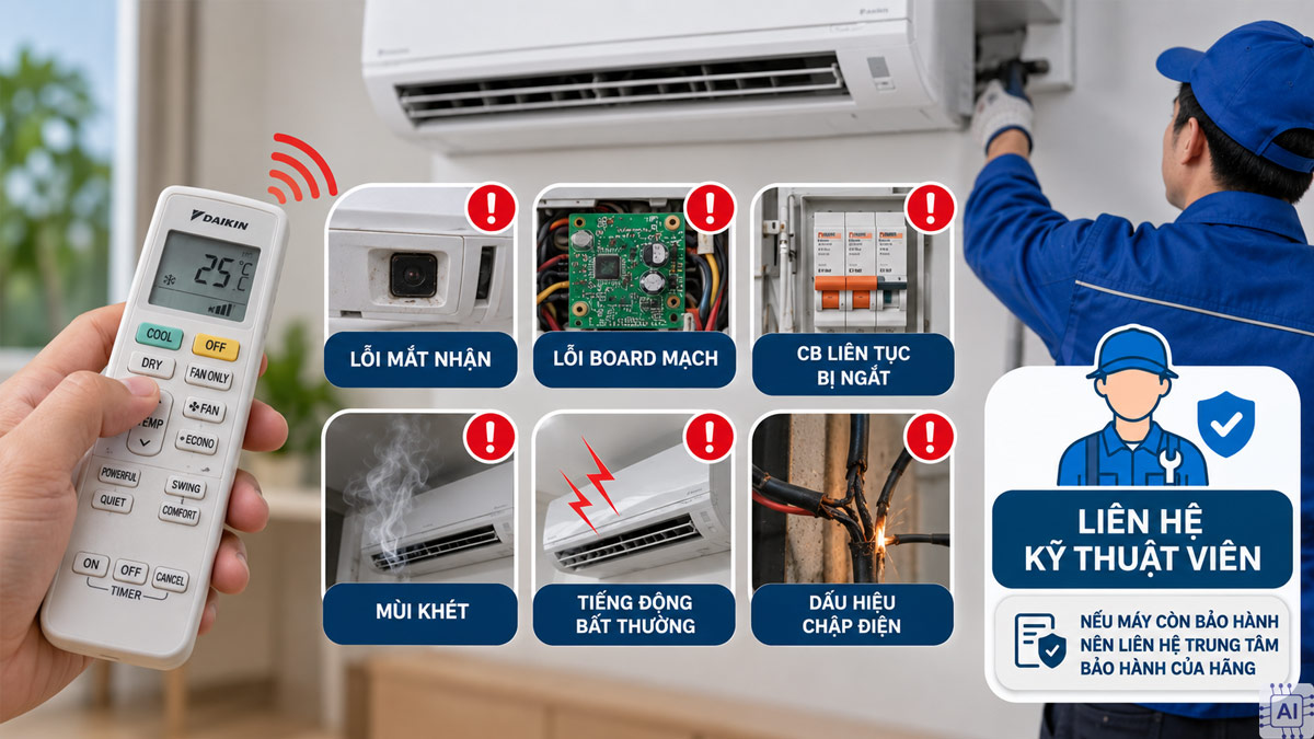 Khi nào nên gọi kỹ thuật viên sửa?