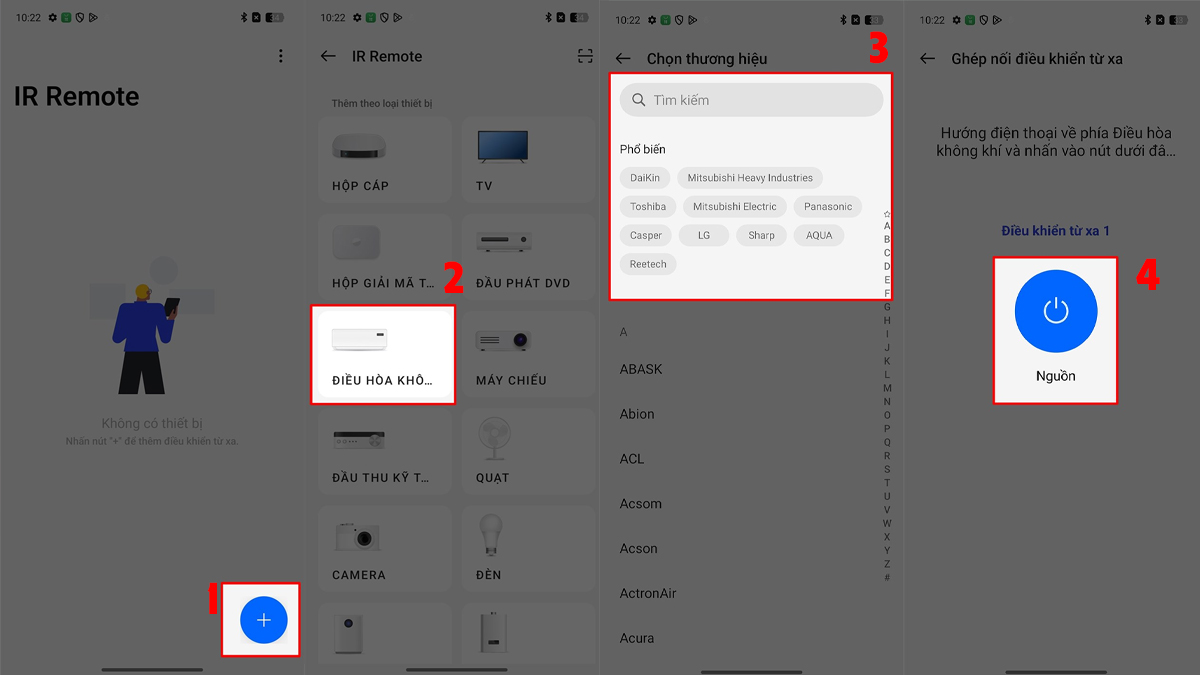 Cách bật điều hòa không cần remote