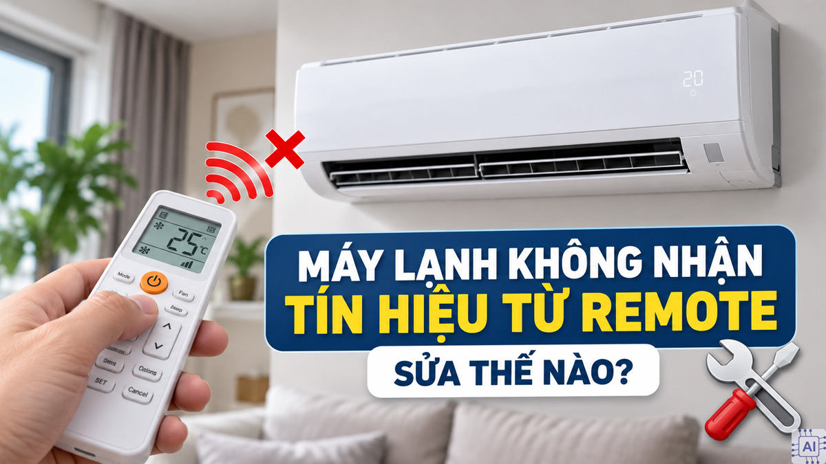Máy lạnh không nhận tín hiệu từ remote sửa thế nào?