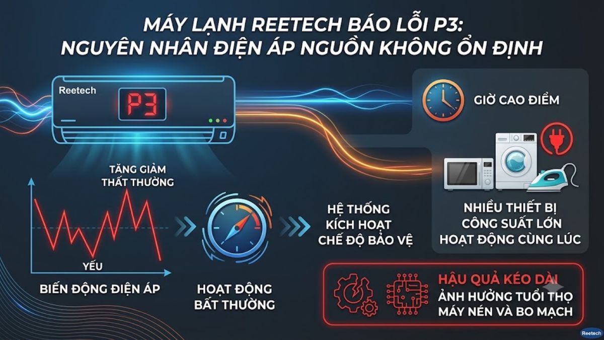 Điện áp nguồn không ổn định