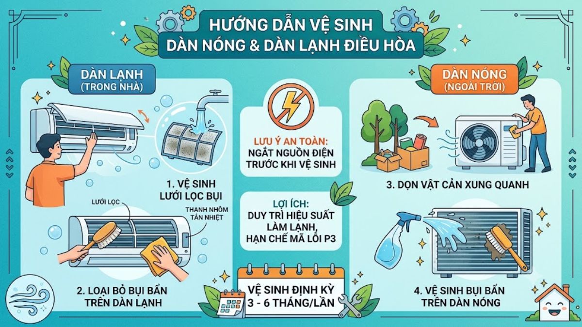 Vệ sinh dàn nóng và dàn lạnh
