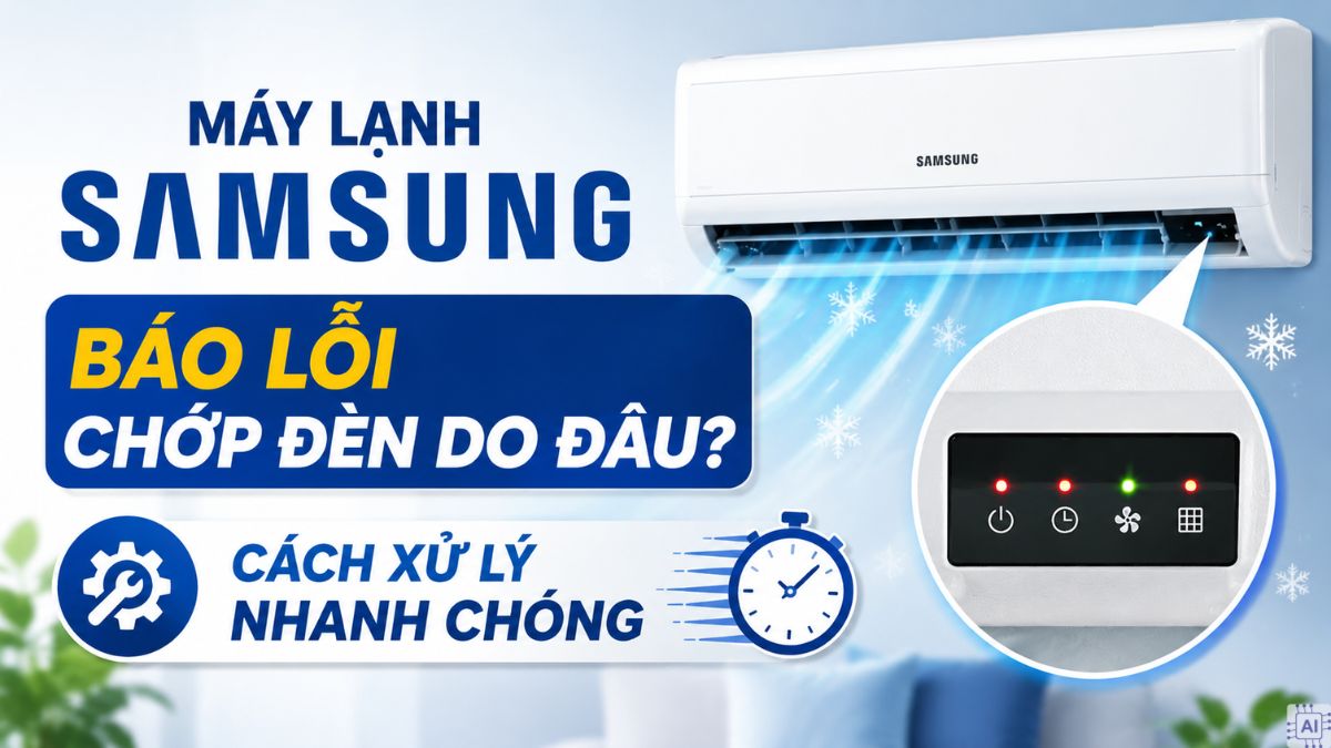 Máy lạnh Samsung báo lỗi chớp đèn do đâu? Các xử lý nhanh chóng