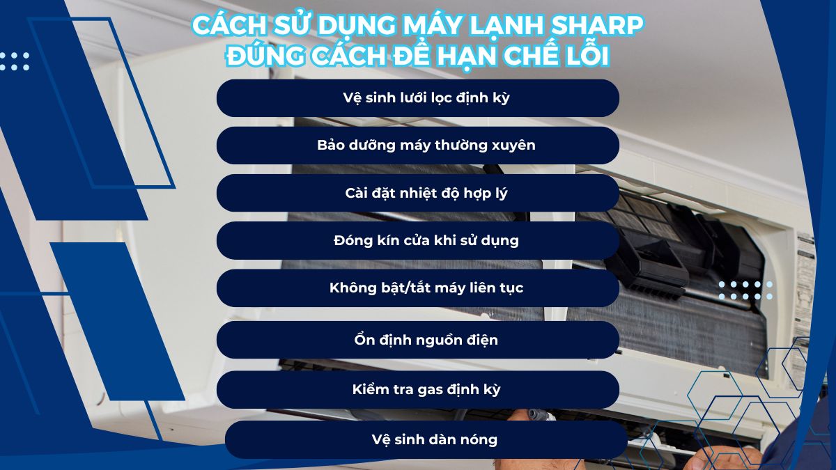 Cách sử dụng máy lạnh Sharp đúng cách