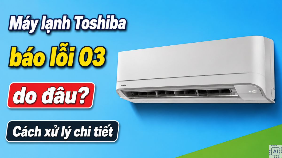 Máy lạnh Toshiba báo lỗi 03 do đâu? Cách xử lý chi tiết