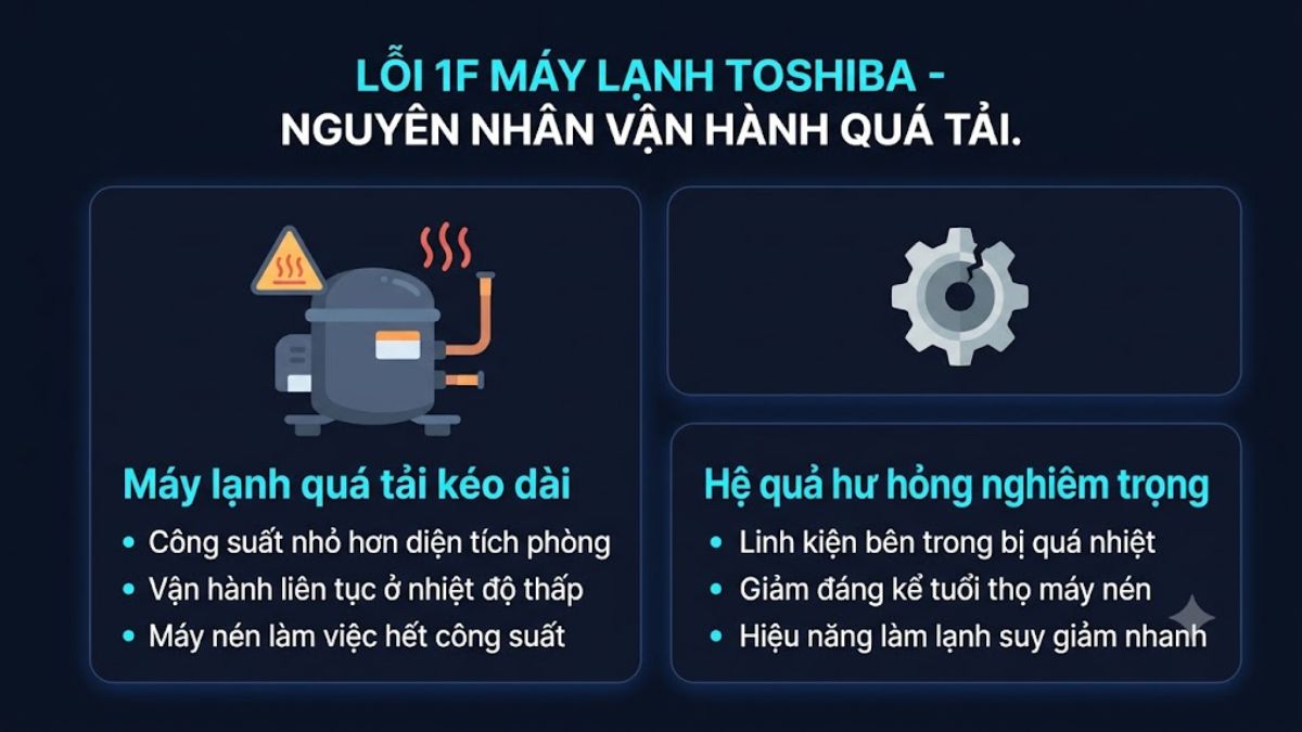 Máy lạnh vận hành quá tải 