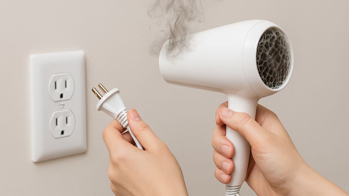 Cách xử lý máy sấy tóc có mùi khét an toàn tại nhà