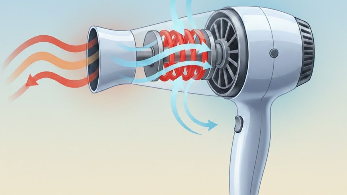 Nguyên lý hoạt động của máy sấy tóc