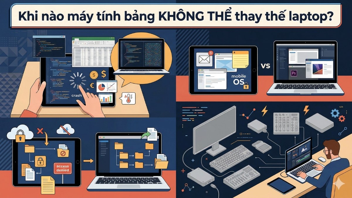 Máy tính bảng có thể thay thế laptop không?