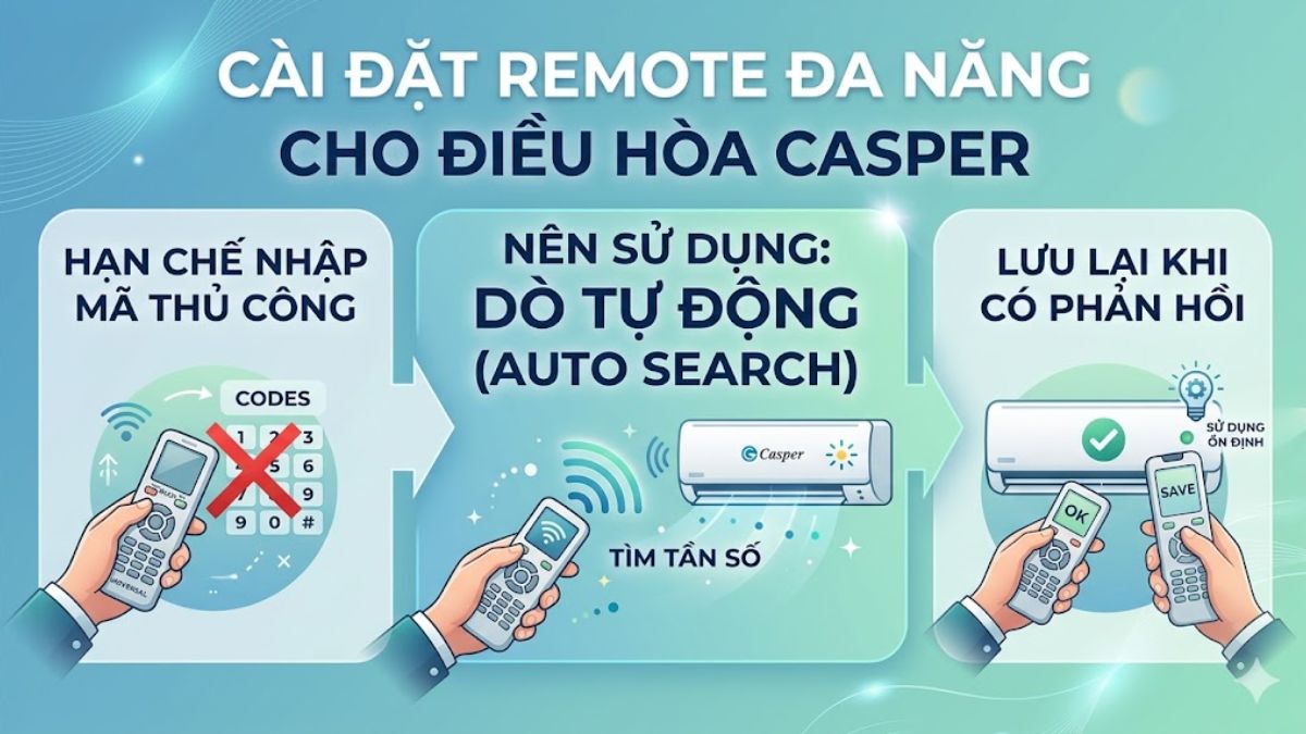 Mã điều khiển đa năng Casper