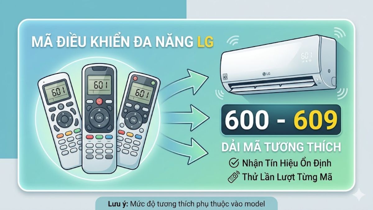 Mã điều khiển đa năng LG