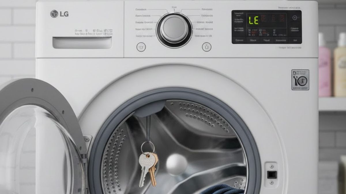 Máy giặt LG báo lỗi LE do lồng giặt bị vật lạ cản trở