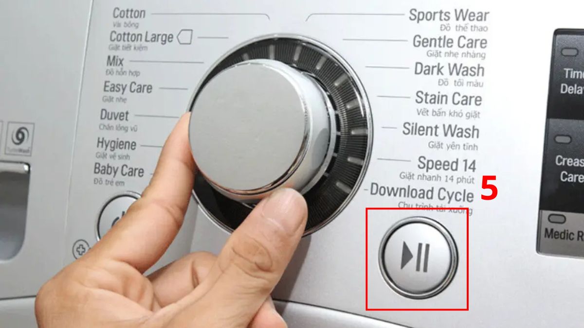 Reset lại máy giặt LG