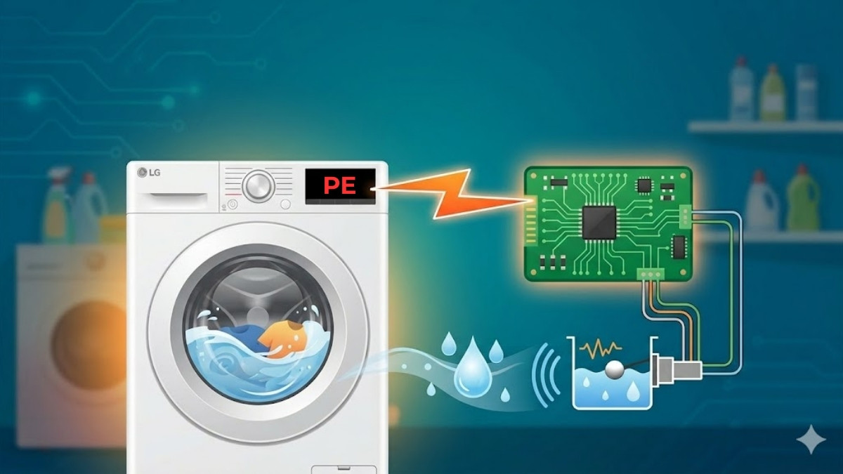 Máy giặt LG báo lỗi PE là gì?