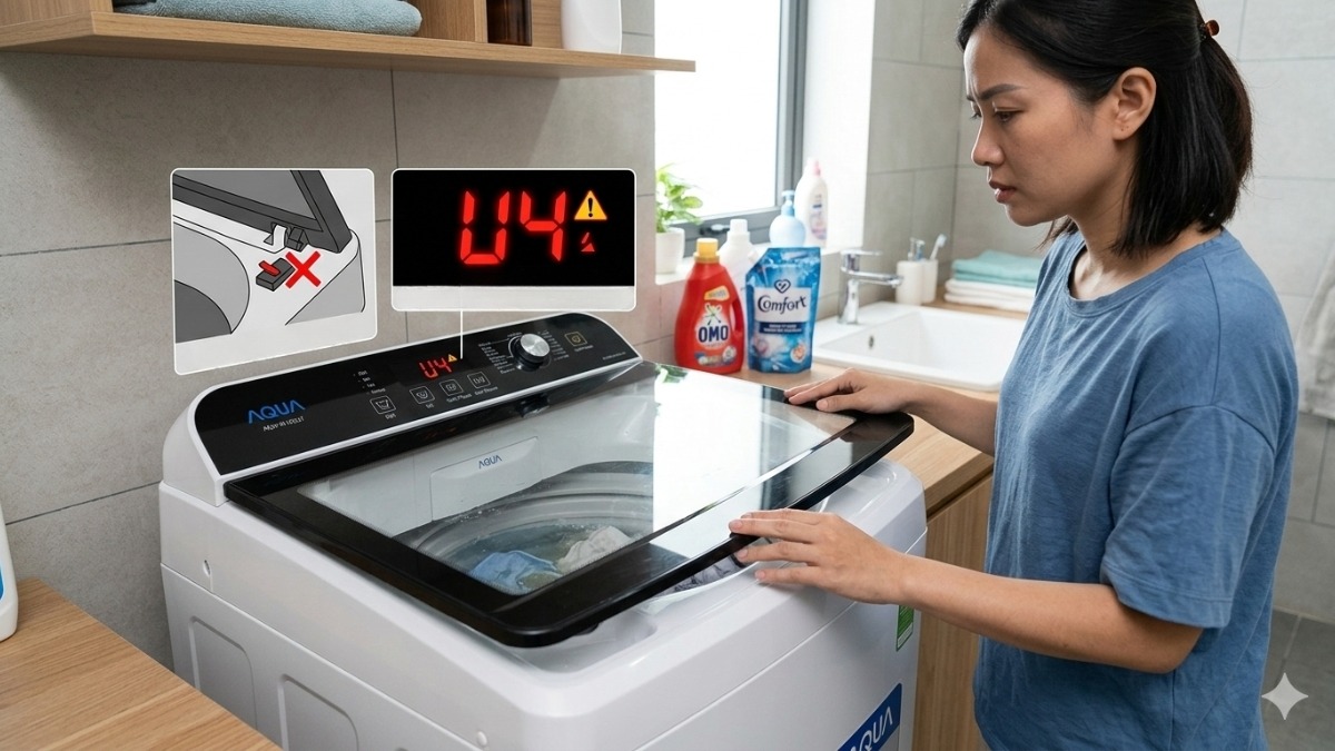 Máy giặt Aqua lỗi U4 là gì?