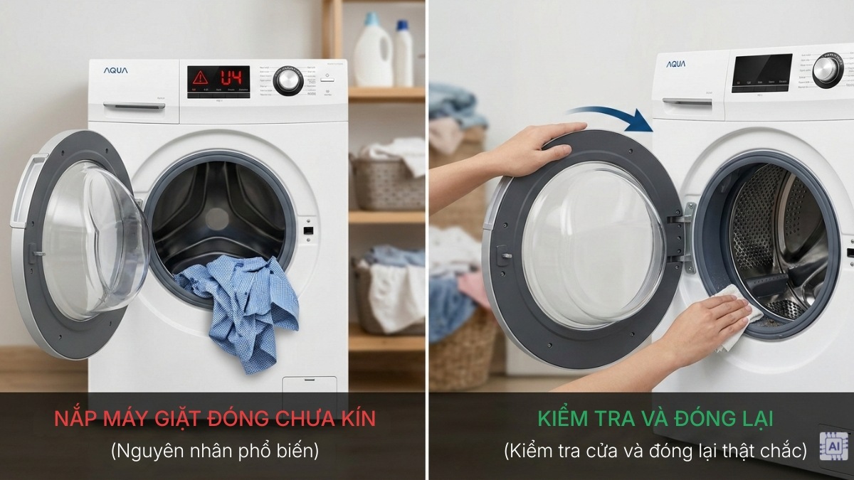 Nguyên nhân và cách khắc phục lỗi U4 máy giặt Aqua 