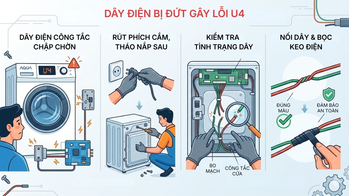 Dây điện bị đứt