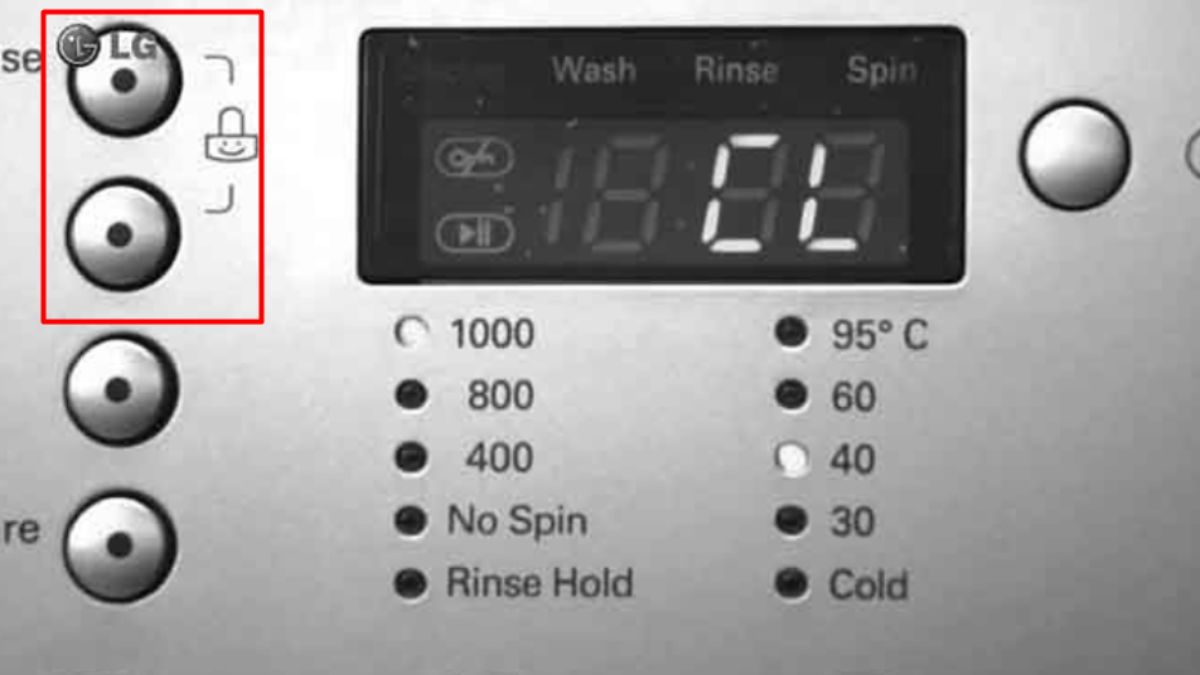 Mở khóa trẻ em máy giặt LG cửa trên